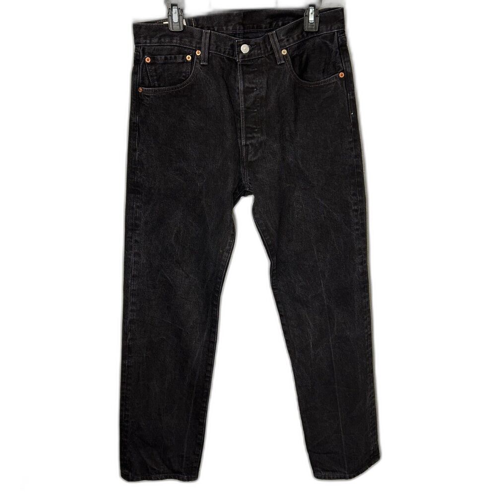 Levi's 501 Black Denim Men's 34x32 Button Closure